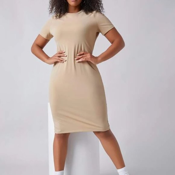 SHEIN Dresses & Skirts - Shein Basics Plus Split Back Bodycon Dress